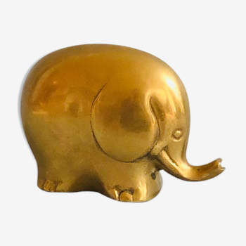 Brass elephant paperweight