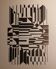 Vintage linear silkscreen print by Victor Vasarely, circa 1970, op art