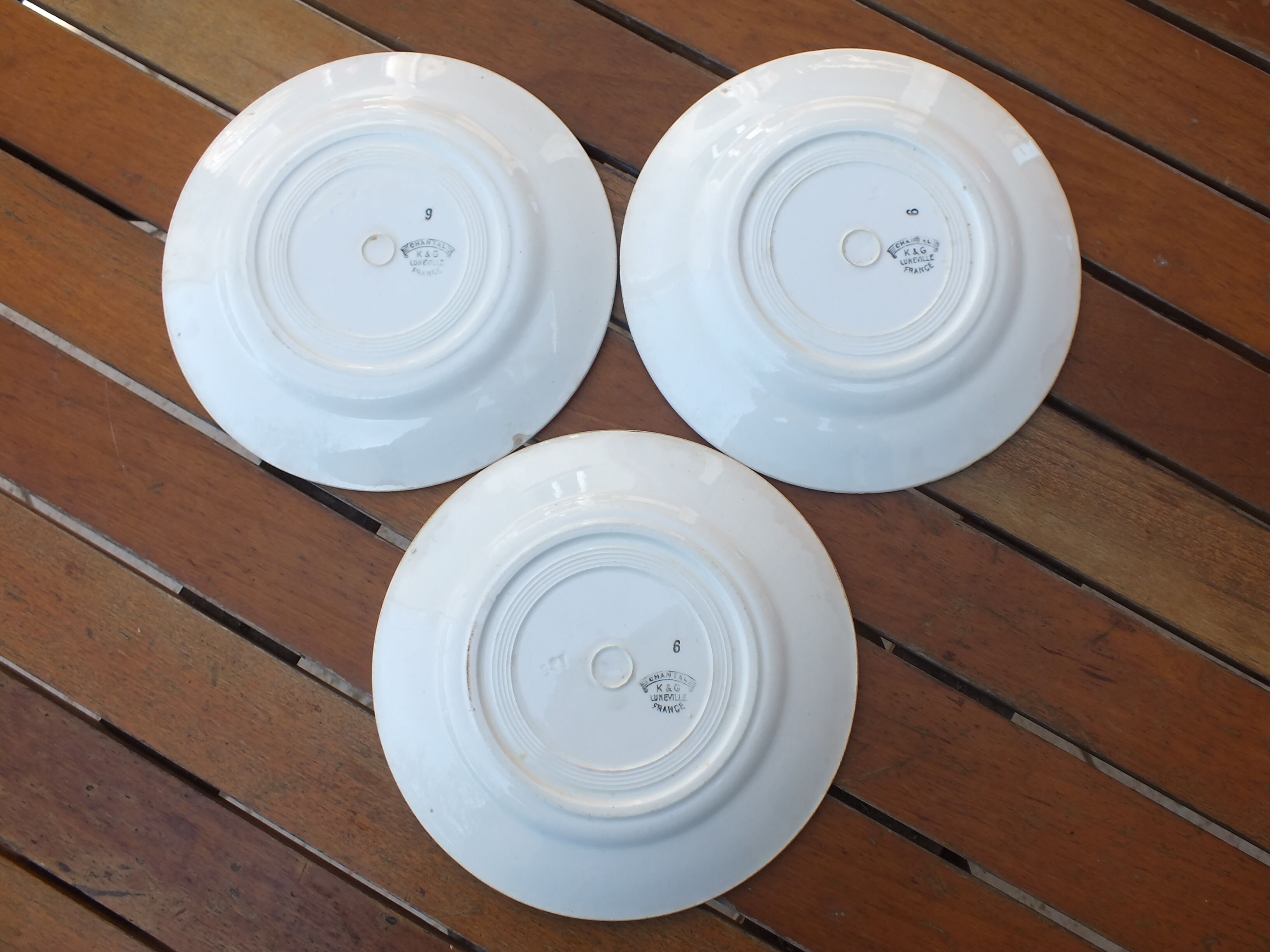 Set de 3 assiettes à dessert KG Lunéville Chantal