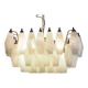 Lustre vintage italien- verres de Murano opaline