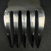 Christofle Marly fish serving fork no. 80, silver-plated, new from the 1980s.