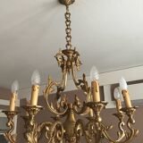 8-branch bronze chandelier