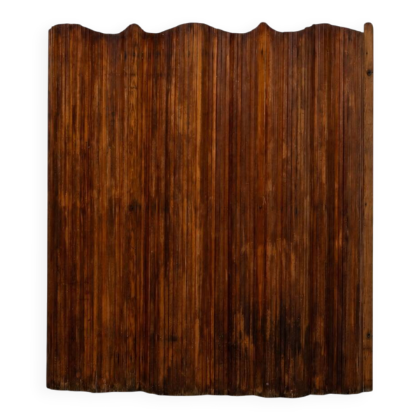 Ancien paravent vague en sapin, style Baumann 1930