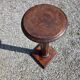 Solid oak column pedestal