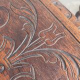 Pair of English oak bedside tables