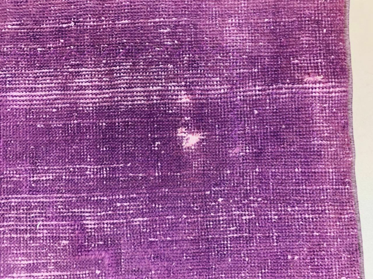 Old tribal Distressed Overdyed Vintage Turkish Wool Rug 194x102 cm Medium