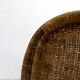 Chaise longue en rotin sculptural italienne