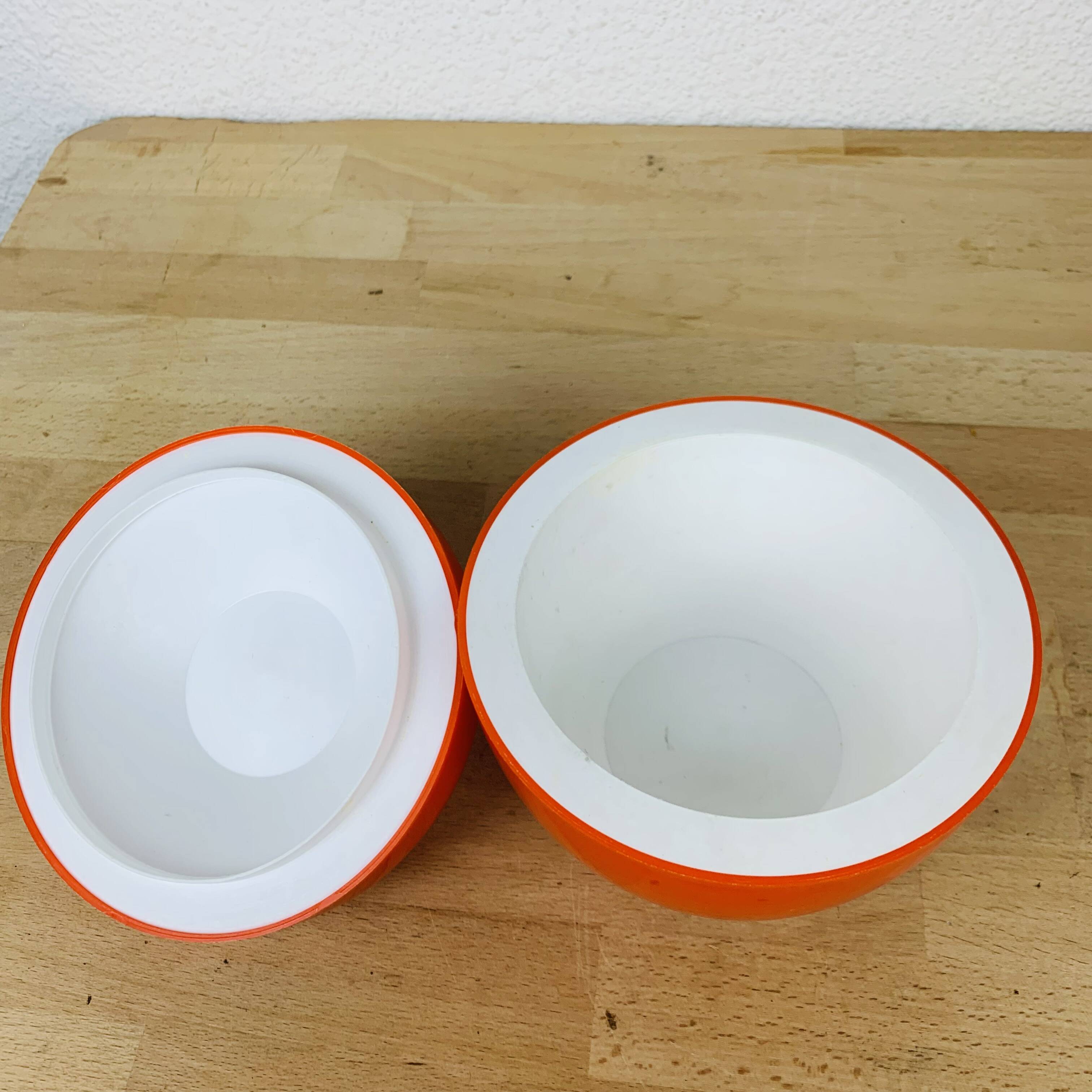 Seau à glace pomme orange vintage