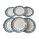 Ensemble de 6 assiettes Terre de fer-Modèle Andrée