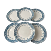 Ensemble de 6 assiettes Terre de fer-Modèle Andrée