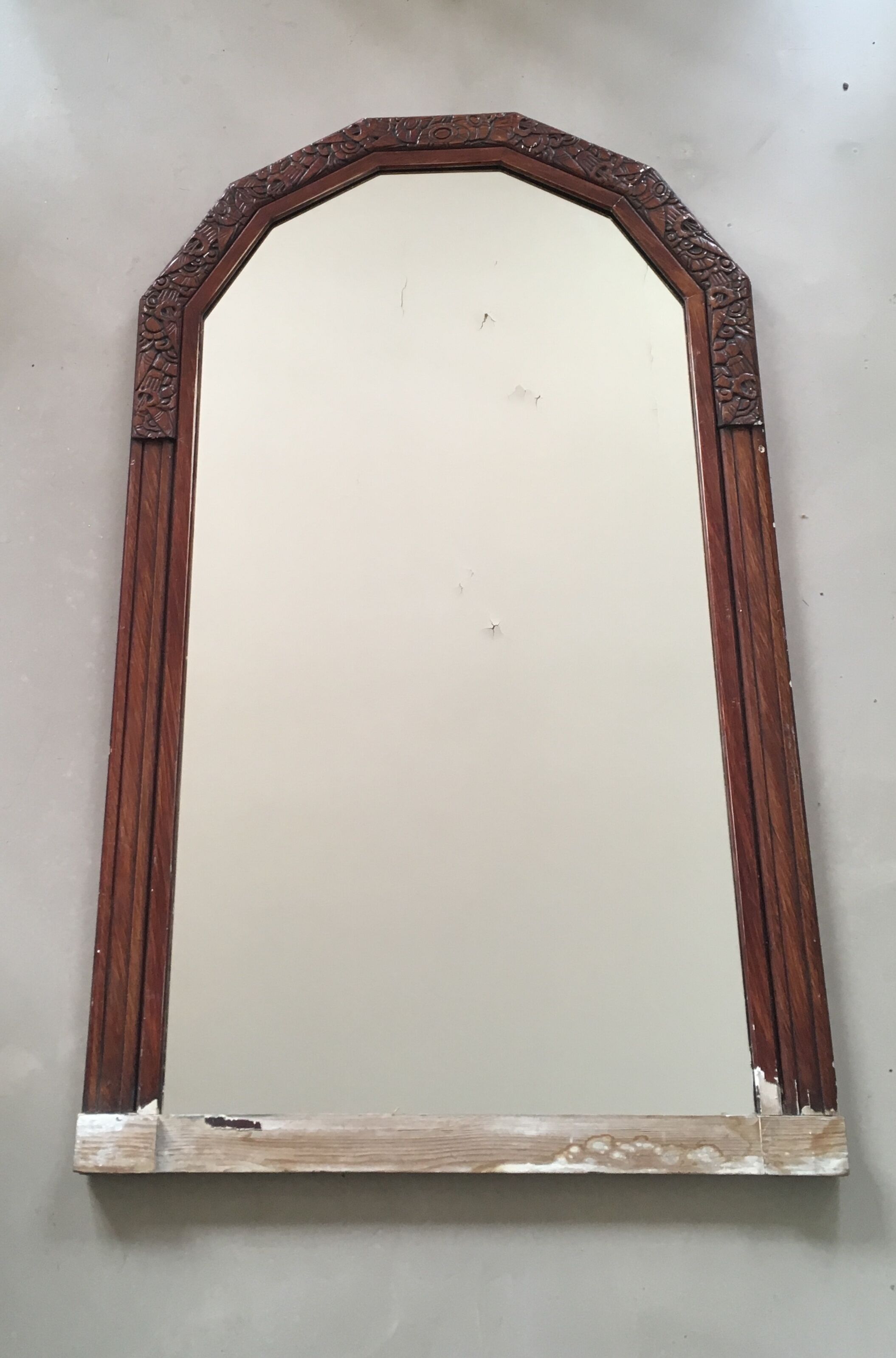 Mirror arch art deco ancient, 113x67 cm