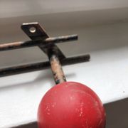 Patère deux boules vintage porte manteau ancien