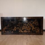 Japanese coffee table black and gold lacquer 1900