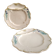 Set of 2 antique French fondue or artichoke plates in Majolica