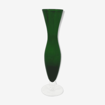 Soliflore en verre coloris vert