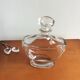 Bottle with cap, decanter, thick glass, original shape