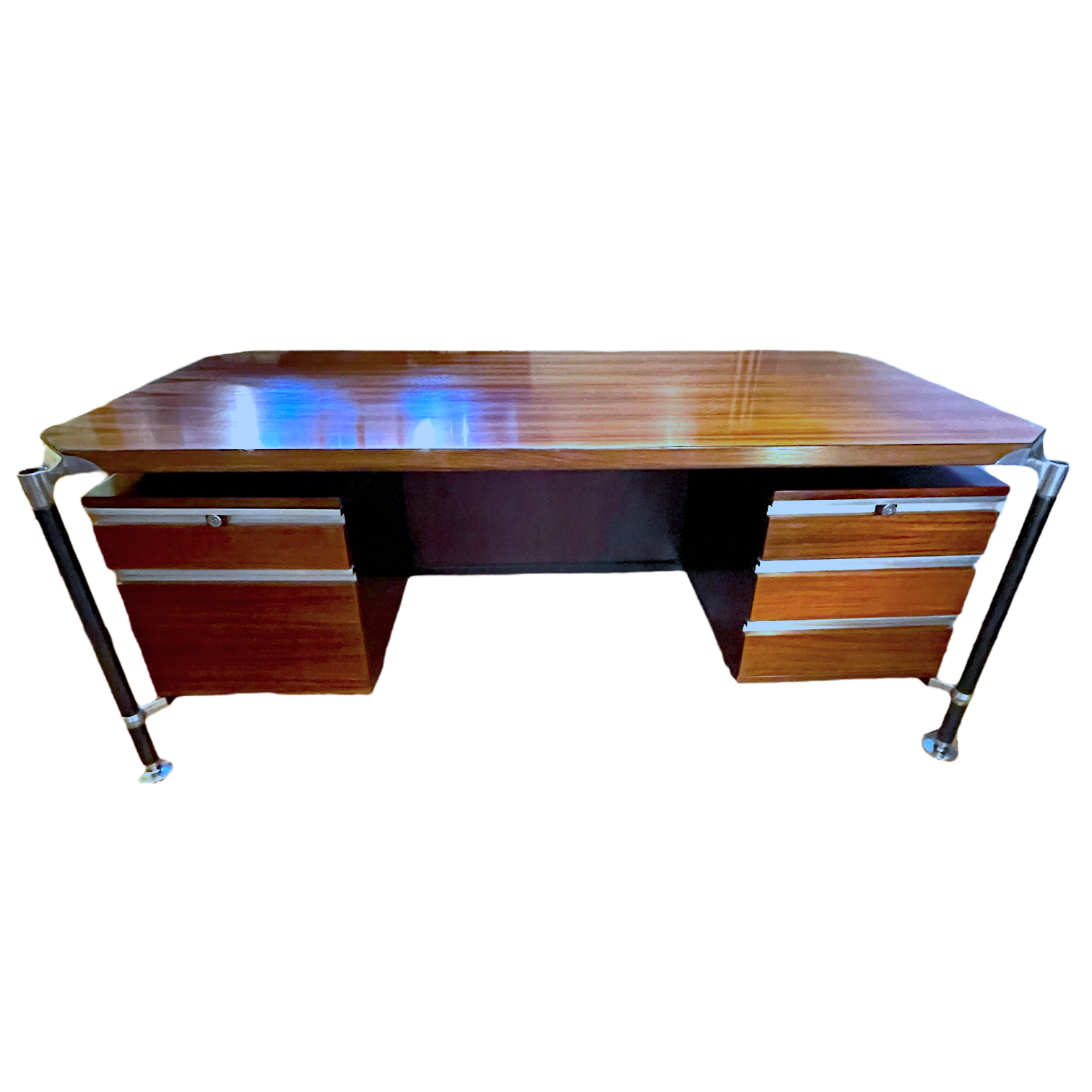 Vintage double box executive desk by Ico Parisi & Alexandro Ferrari for MIM, 1960s