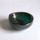 Gold flecked green bullicante and filigrana bowl, Murano 1950.