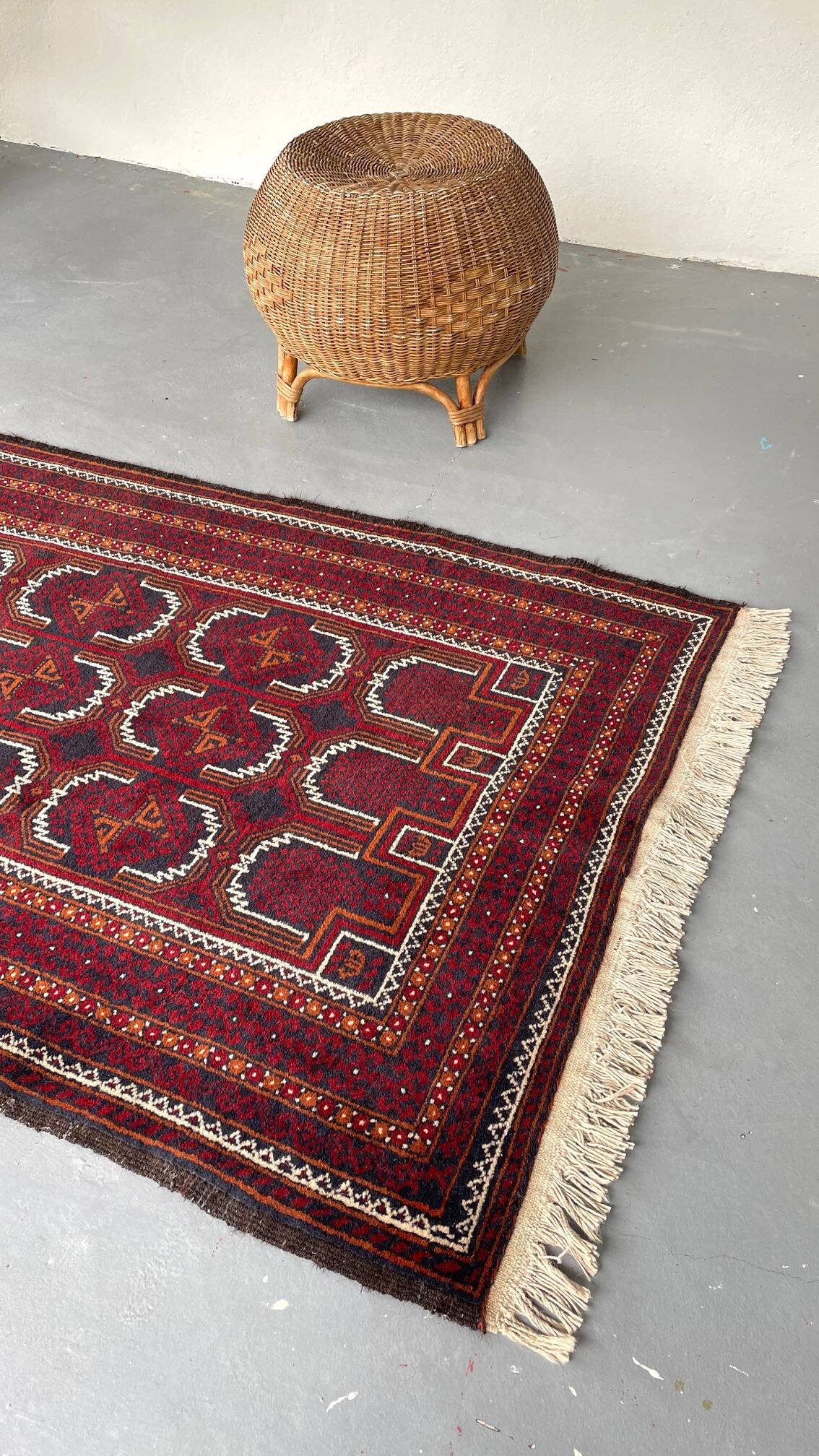 Artisanal orient rug pure vintage wool - 102cm x 204cm