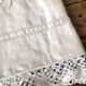 Old pure linen sheet embroidered and monograms