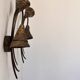 Vintage wall lights in gold metal and brass, France 1980.