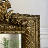 Antique mirror pediment