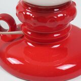 Lampe de table vintage en céramique rouge par Massive, Belgique 1970