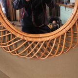 Rattan mirror 68cm