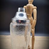 Chiseled glass cocktail shaker