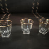 Lot de 5 verres à liqueur filet or