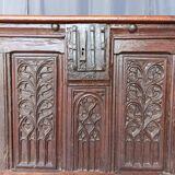 Old gothic oak chest