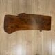 Rustic bench in solid elm, wabi-sabi style, mid-20th century.