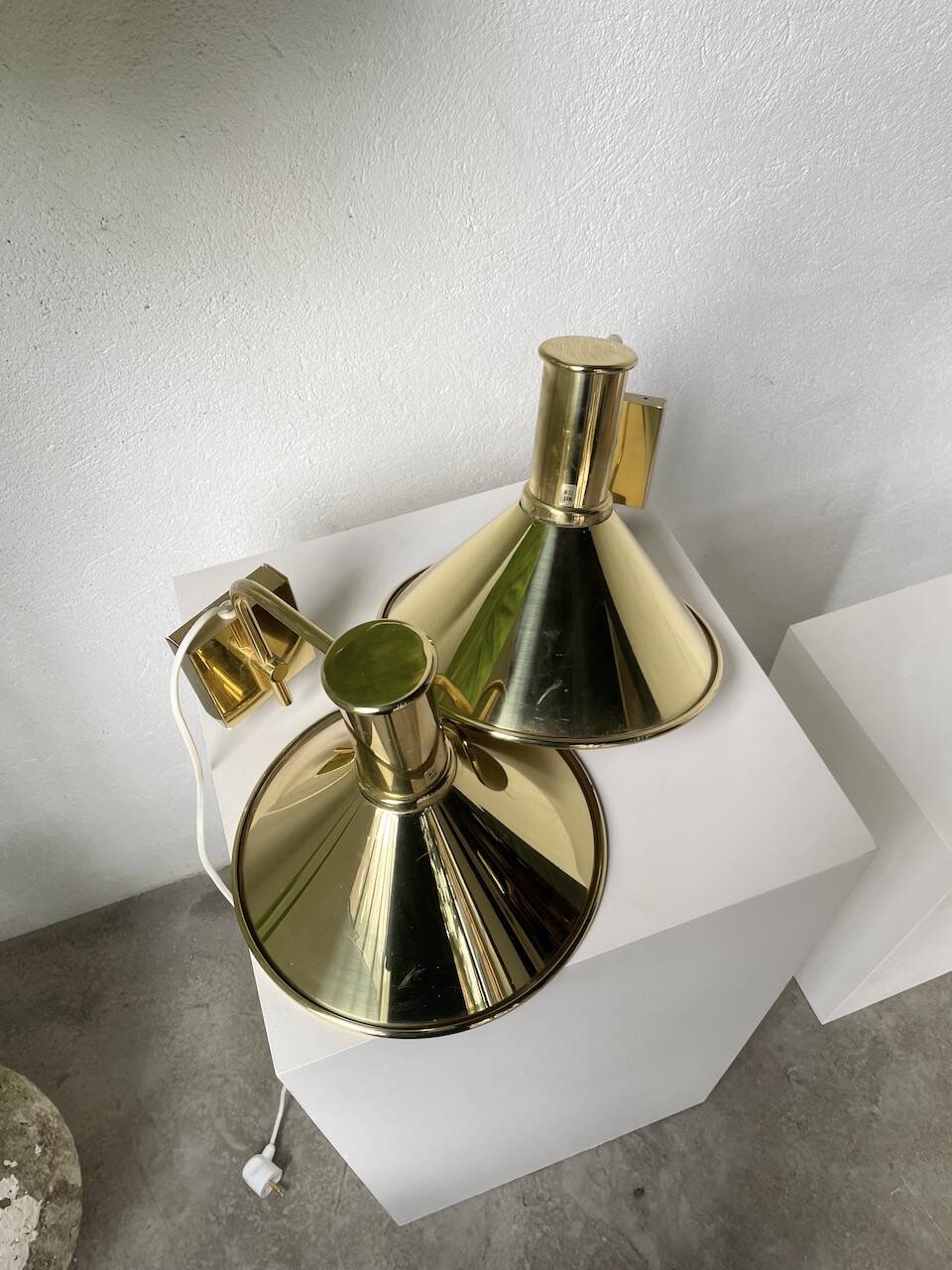 Pair of Hovik Lys brass wall lights Jonas Hidle Denmark