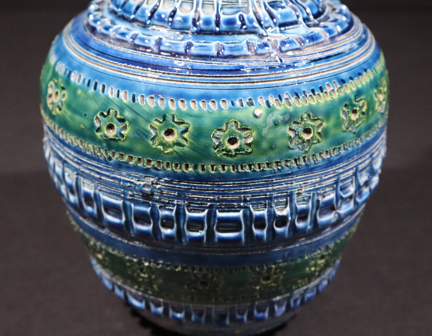 Vintage Bitossi Rimini Blue Vase by Aldo Londi