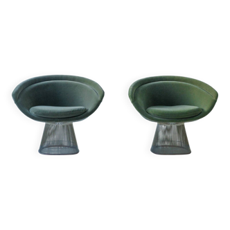 Set of 2 Platner lounge chairs by Warren Platner for Knoll