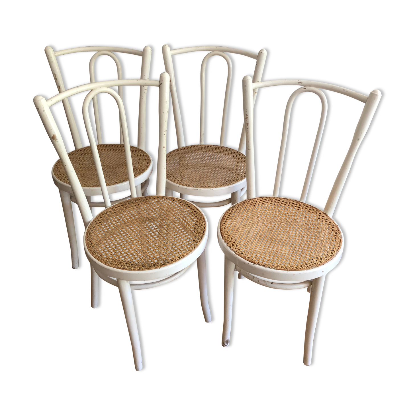 Four vintage bistro chairs