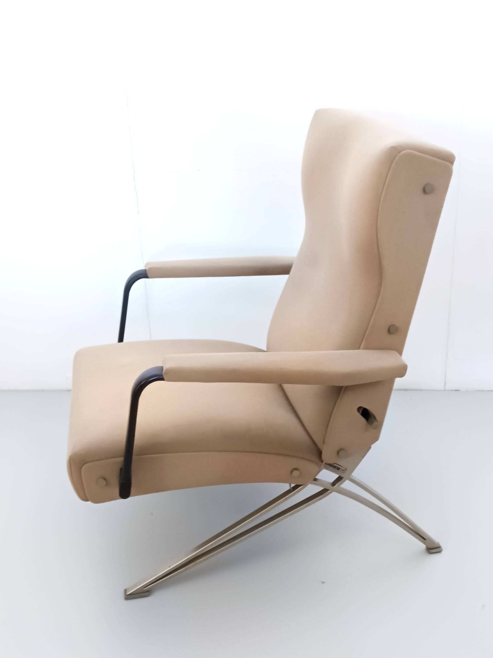 Reclining Beige Armchair by Giulio Moscatelli for Formanova, Italy