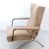 Reclining Beige Armchair by Giulio Moscatelli for Formanova, Italy