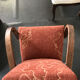 Bridge armchair from the 1940s with embroidered upholstery.