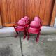 Set of 6 Bordeaux Kangourou chairs in plastic by Ernst Moeckl (1968) — sculptural design