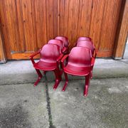 Set of 6 Bordeaux Kangourou chairs in plastic by Ernst Moeckl (1968) — sculptural design