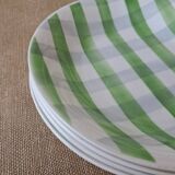 Antique checkered soup plates