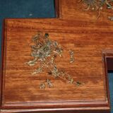 Exotic wood box double square shape