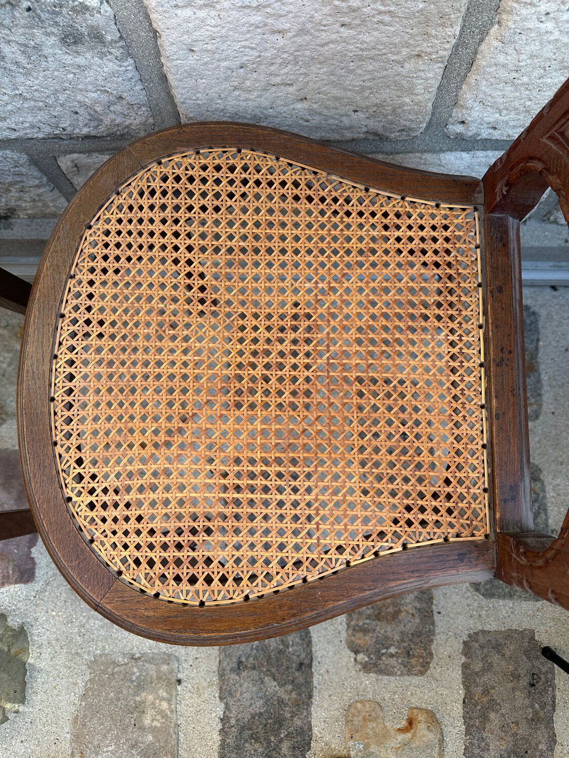 Pair of caned chairs in Louis XVI style