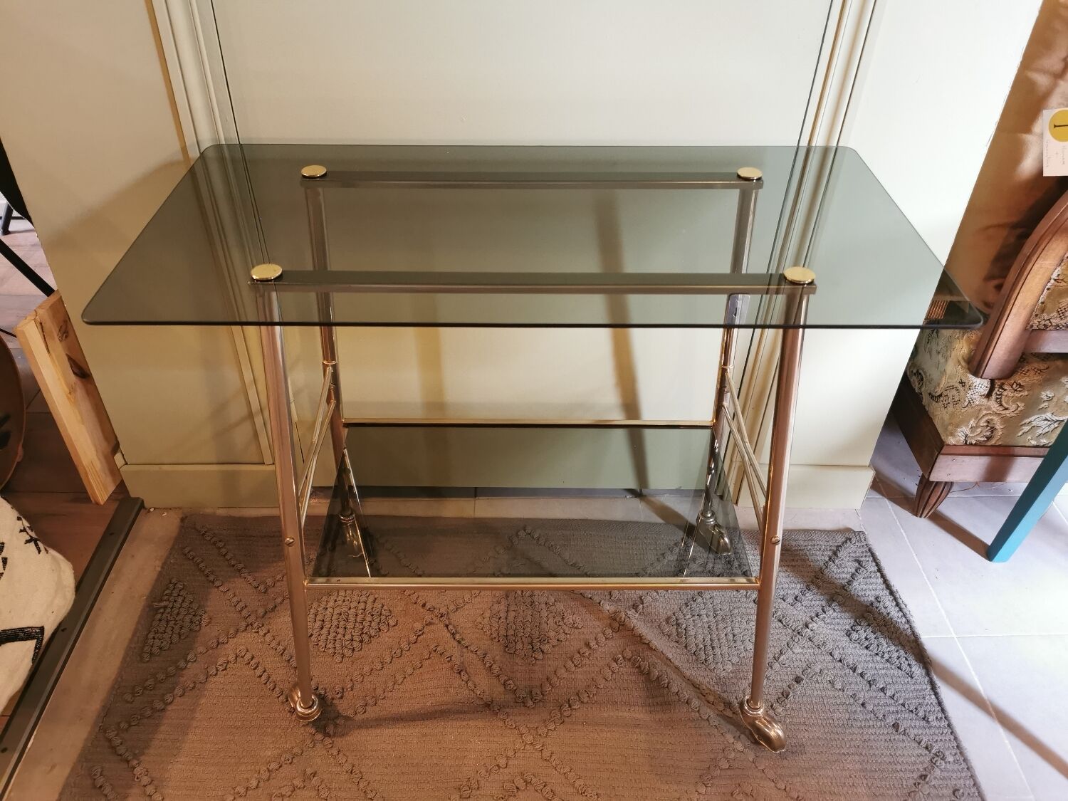 Rolling service 60s glass and brass