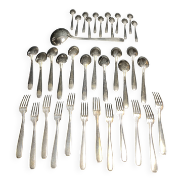 Art de la table, ménagère métal argenté Argenta poinçon vers 1970