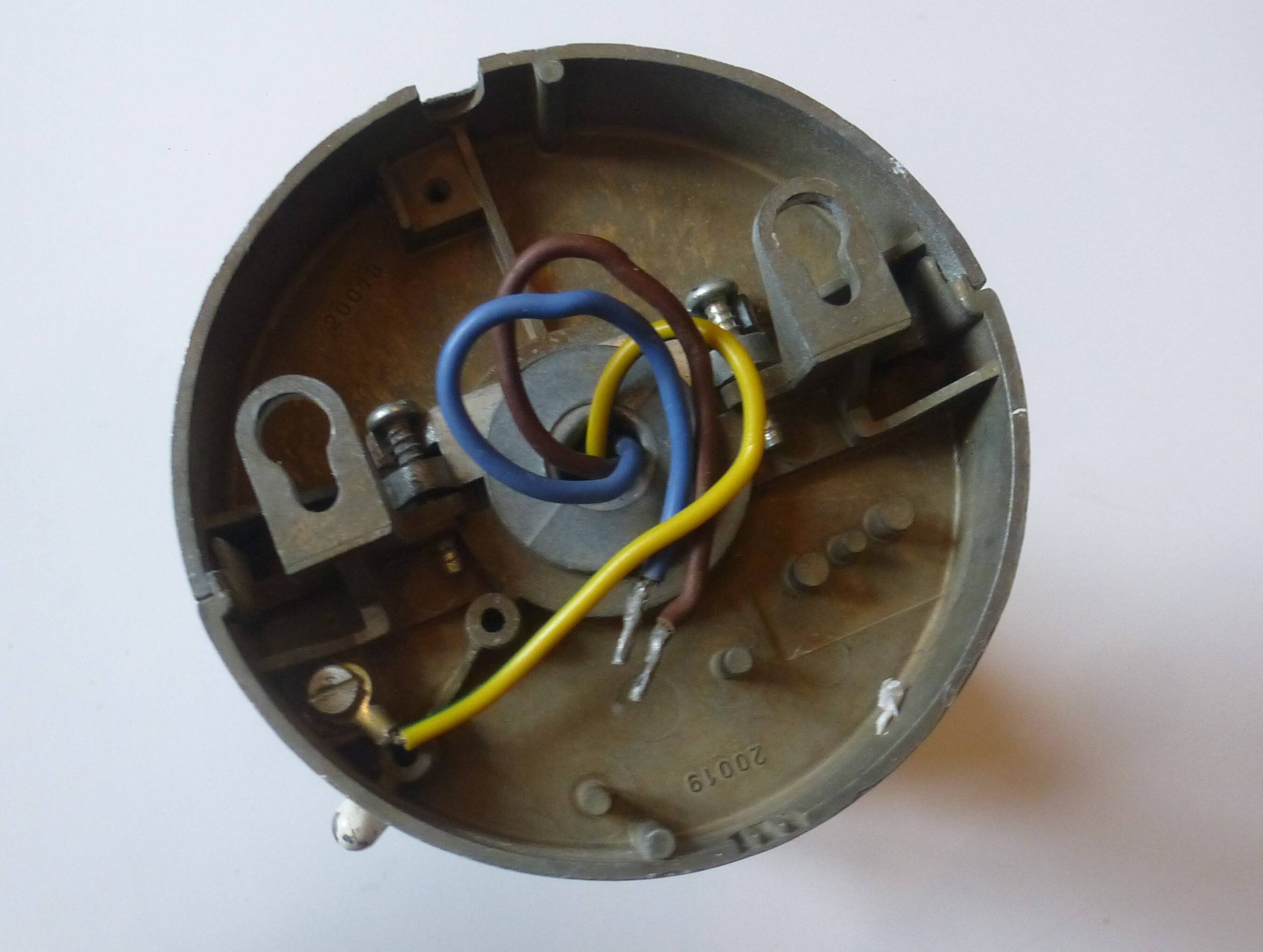 Vintage black bellows metal wall spot 1970