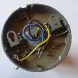 Vintage black bellows metal wall spot 1970