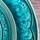Collection Plate in Turquoise Majolica – Rubelle Ombre Enamel / A.D