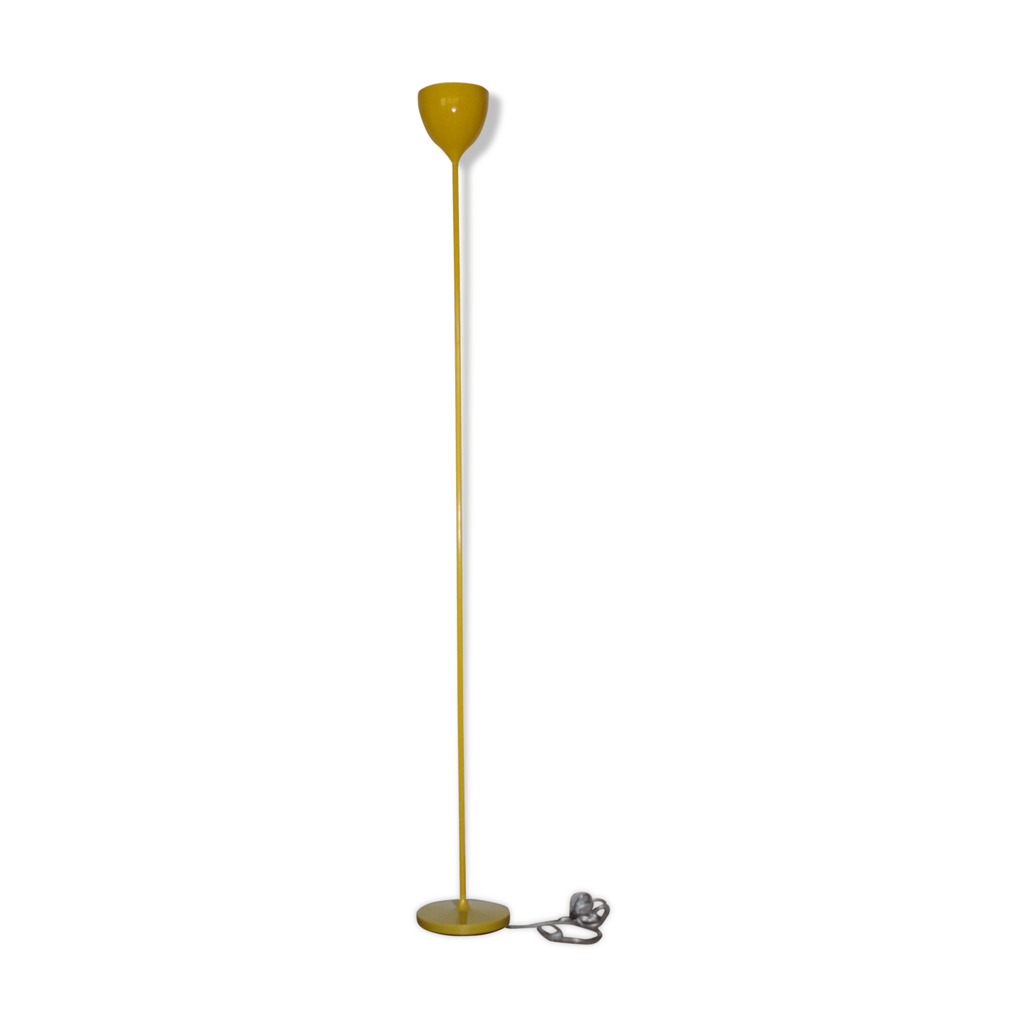 Yellow lacquered design floor lamp
